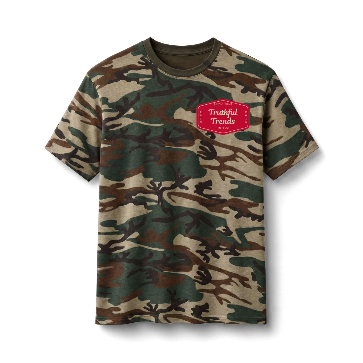 Camo Horseshoe Tee — Lucky Rose Graphic Cotton T‑Shirt