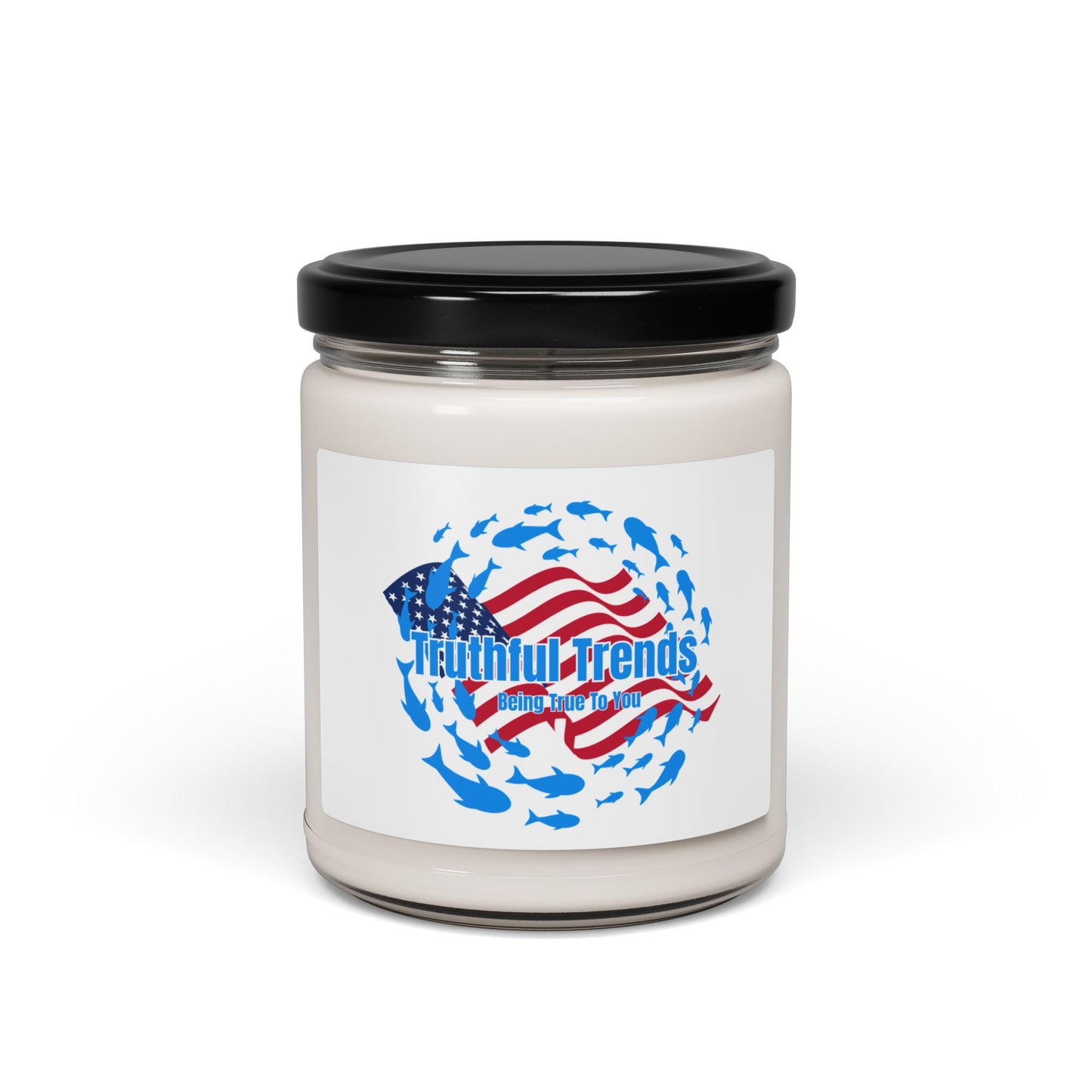Patriotic Scented Candle, American Flag Design, Home Fragrance, Gift for Veterans, Memorial Day, 4th of July, Relaxation Decor
