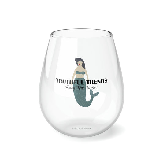 Mermaid Stemless Wine Glass, 11.75oz