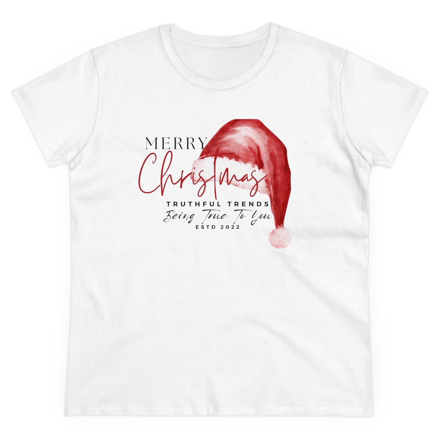 Santa Hat Women's Midweight Cotton Tee