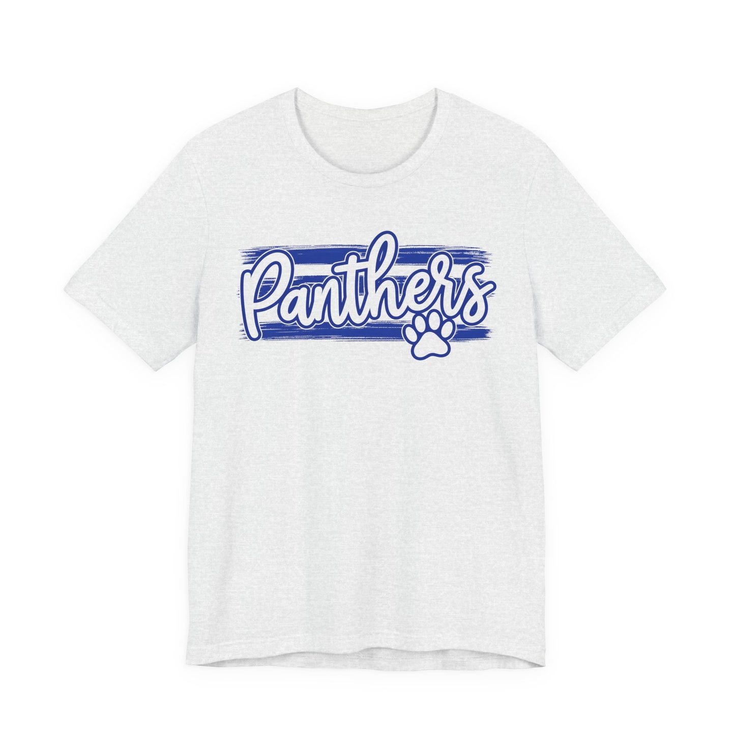 Panthers Paw Script T-Shirt — Vintage Striped School Spirit Tee