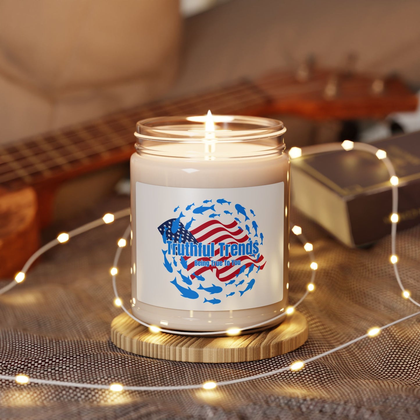 Patriotic Scented Candle, American Flag Design, Home Fragrance, Gift for Veterans, Memorial Day, 4th of July, Relaxation Decor
