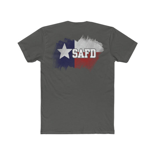 SAFD Texas Flag Men's Cotton Crew Tee