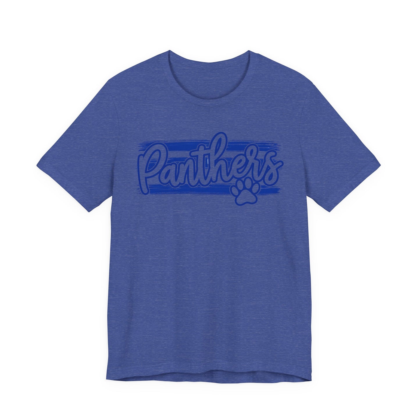 Panthers Paw Script T-Shirt — Vintage Striped School Spirit Tee