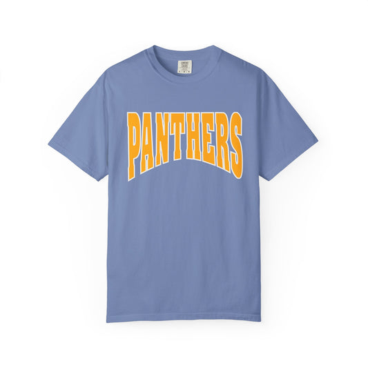 Panthers Unisex Garment-Dyed T-shirt, Casual Tee, Sports Apparel, Game Day Shirt, College Fan Gear, Comfortable Everyday Wear