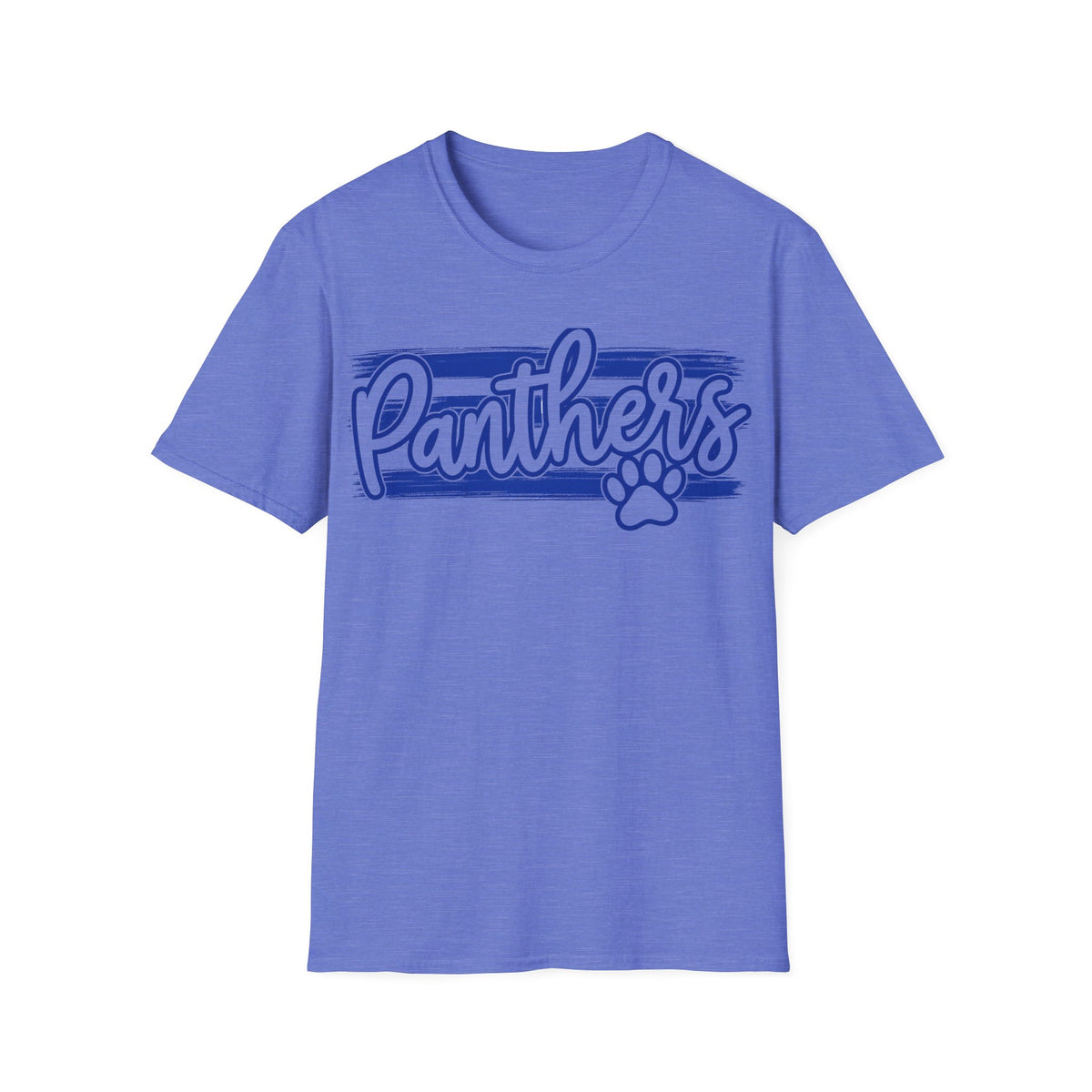 Panthers Paw Script T-Shirt — Vintage Striped School Spirit Tee
