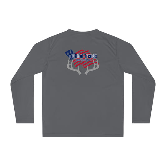 Hook and Fish Unisex Performance Long Sleeve Shirt - Fishing, Outdoor Sports, Exercise, Gift for Him/Her, Summer Activities