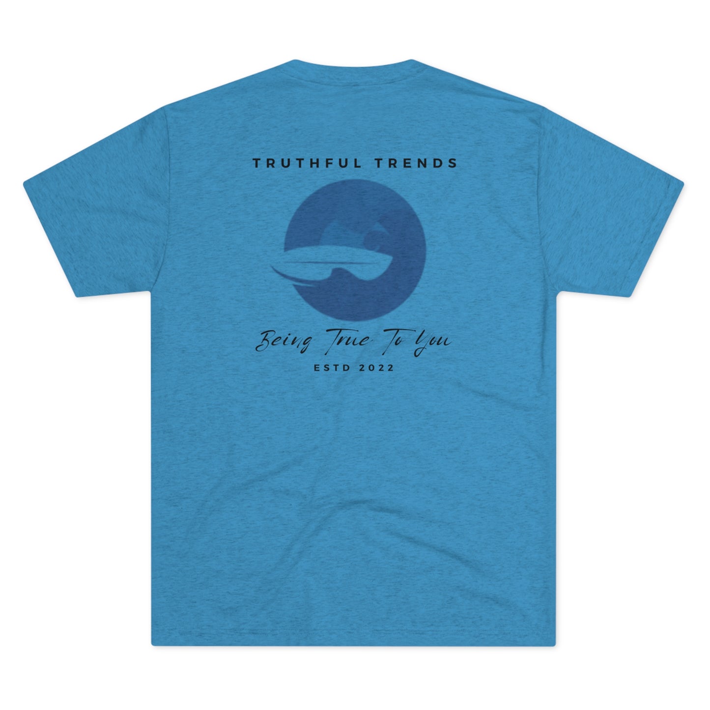 Wave and Surfboard Unisex Tri-Blend Crew Tee
