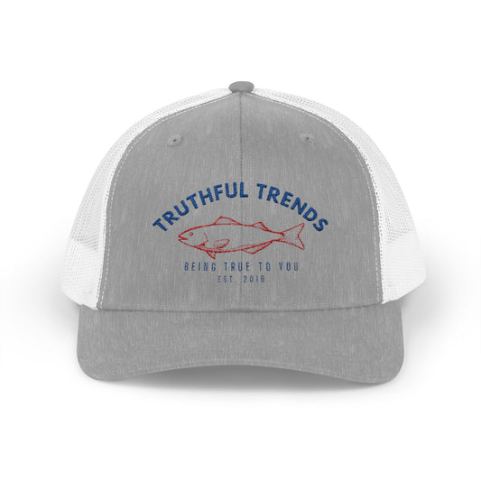 Fishing Snapback Trucker Cap, Casual Hat, Fishing Gift, Trendy Baseball Cap, Outdoor Gear, Summer Accessory
