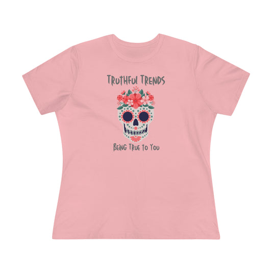 Skull and Flowers Women's Premium Tee