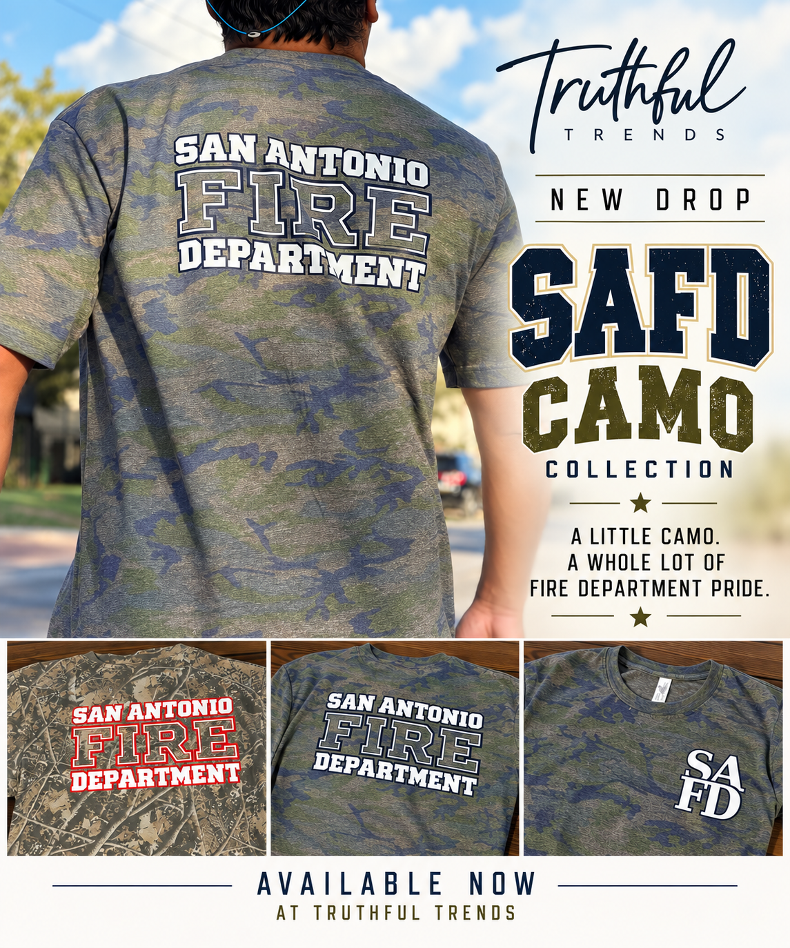 SAFD Camo Tee - San Antonio Fire Department Tee